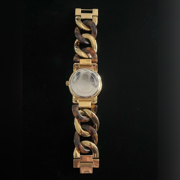 MICHAEL KORS Tortoise Shell & Gold Toned Links Watch - Picture 8 of 16
